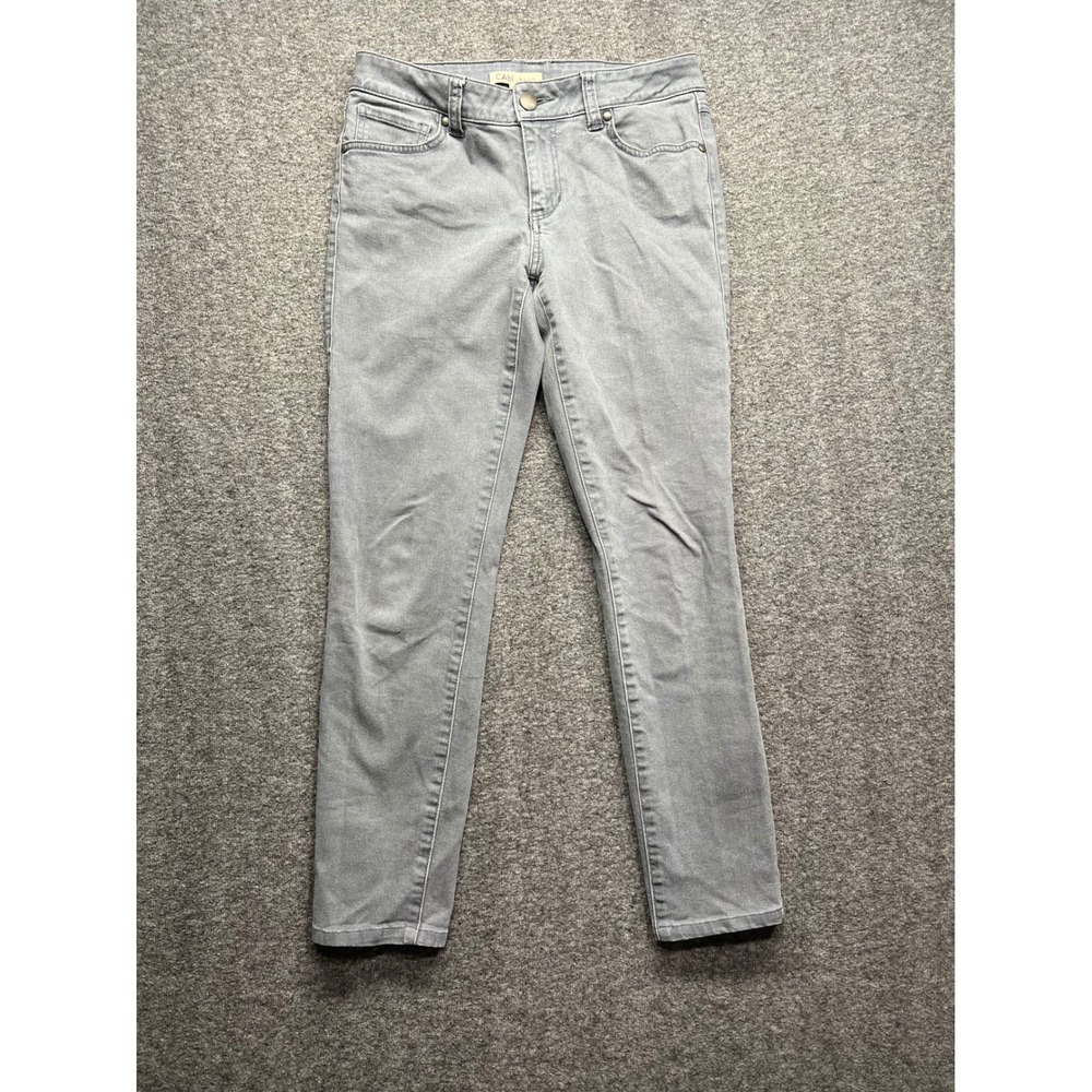 Cabi Jeans Pants Womens Size 6 Grey Fits 31x28 Slim Stretch Denim‎ Casual Wash